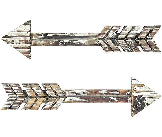 Set of 3 Wooden Arrows Rustic Decor for Wall Farmhouse Arrow